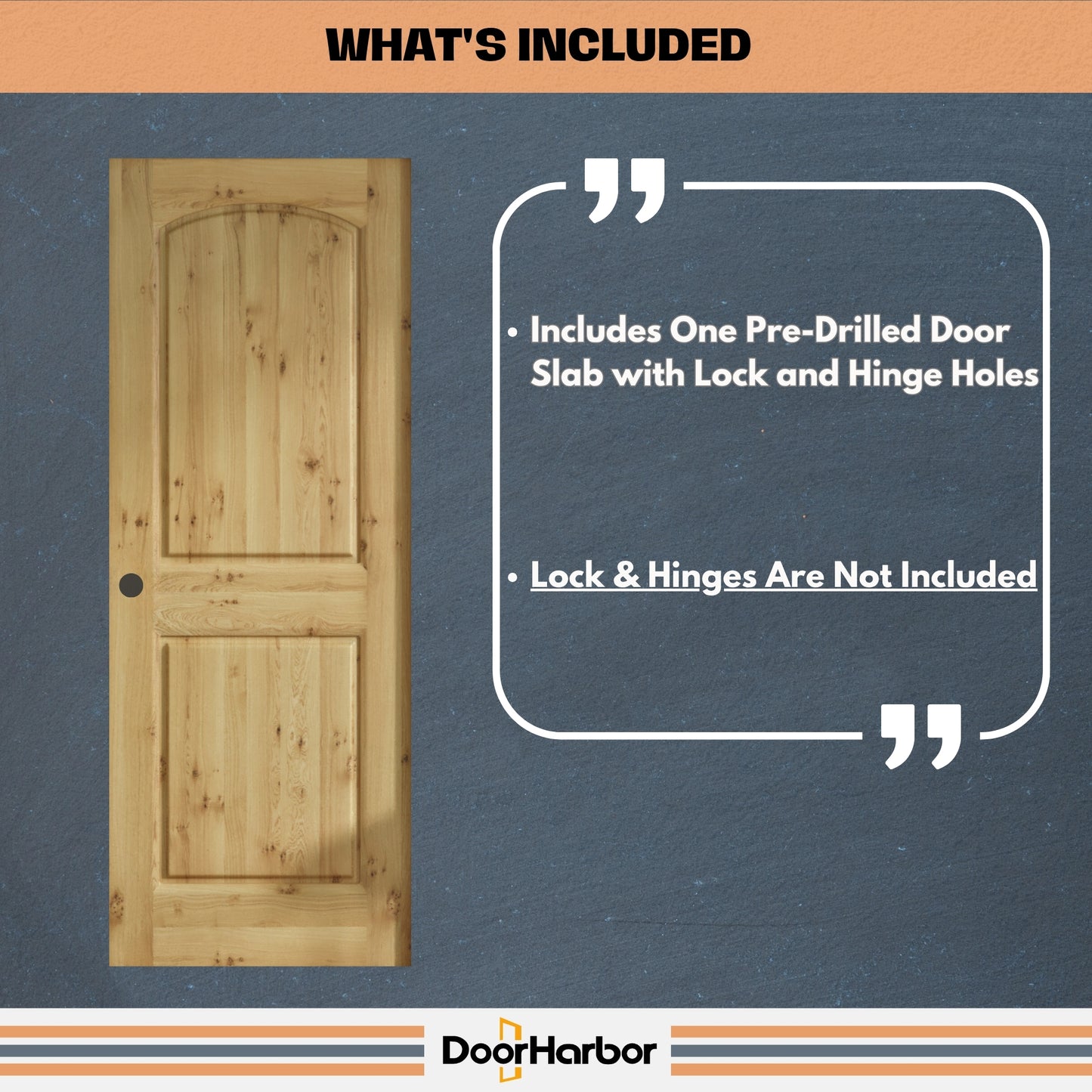 2-Panel Arch Design Interior Door, Engineered Alder Veneer Finish, Solid Core