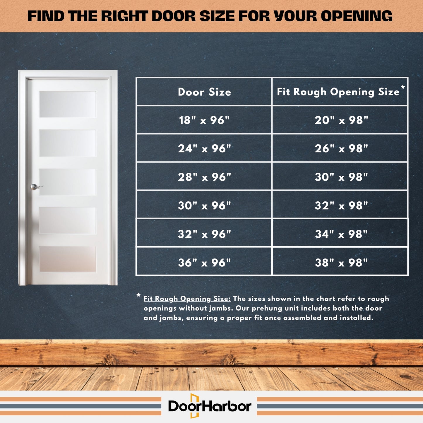 Prehung Interior Door, 5-Lite Frosted Glass Design, White Primed, Solid Core, with Jambs Kit, Black or Satin Nickel Hinges, and Pre-Drilled Lock & Hinge Holes
