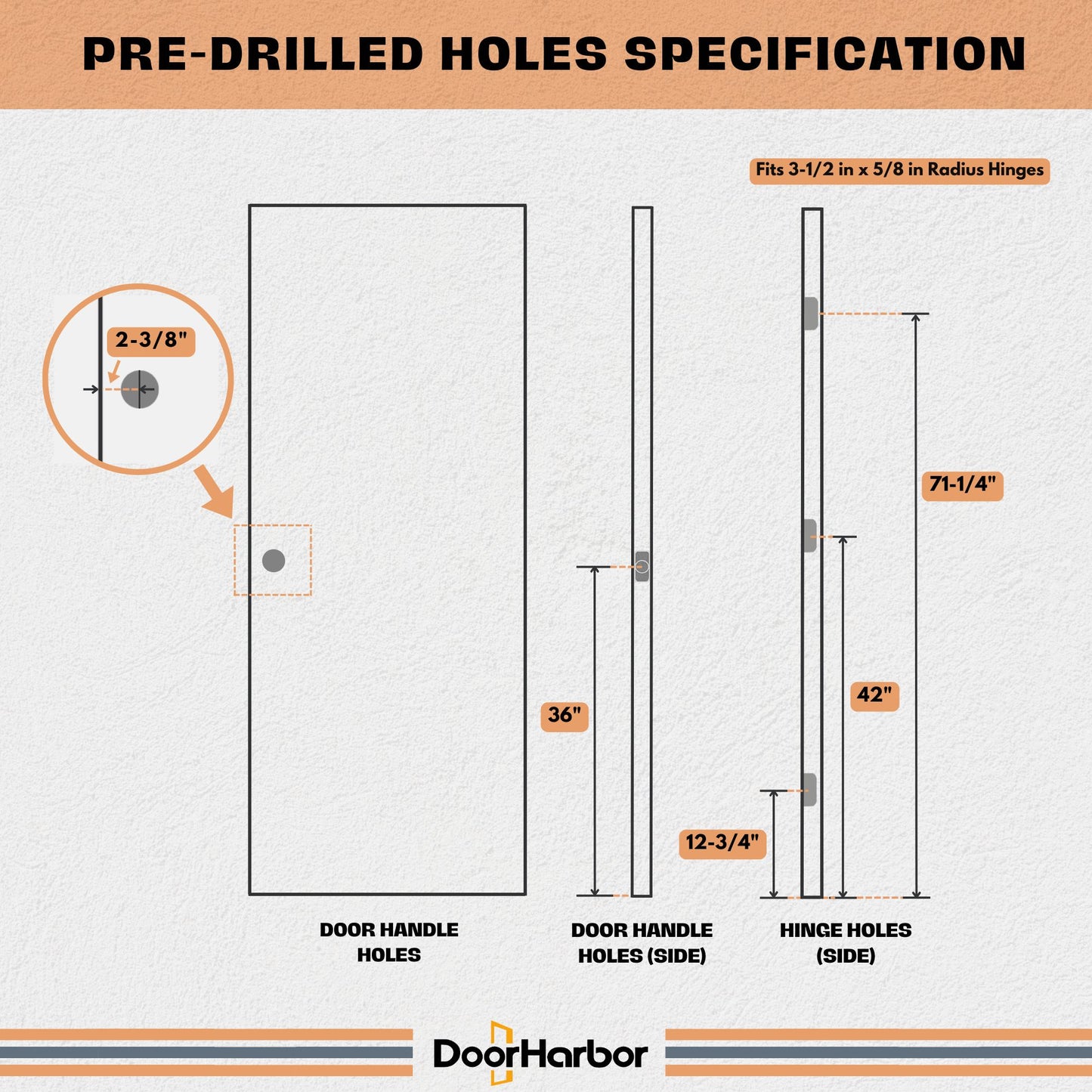 Prehung Interior Door, 5-Lite Frosted Glass Design, White Primed, Solid Core, with Jambs Kit, Black or Satin Nickel Hinges, and Pre-Drilled Lock & Hinge Holes