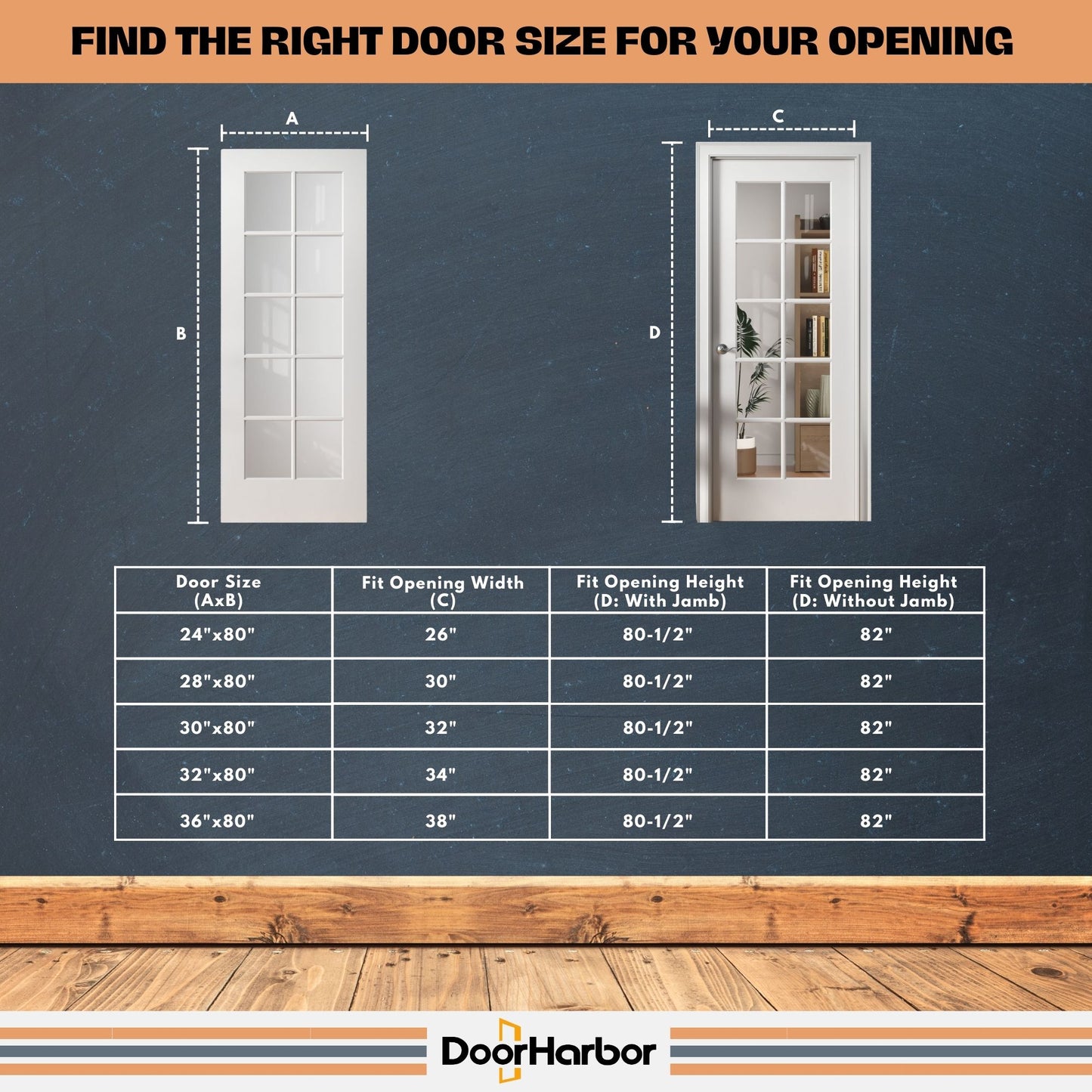 10-Lite Clear Glass Interior Door - White Primed Solid Core Door Slab for Sliding Door, Swing Door, Barn Door, Bifold Door or Pocket Door Applications
