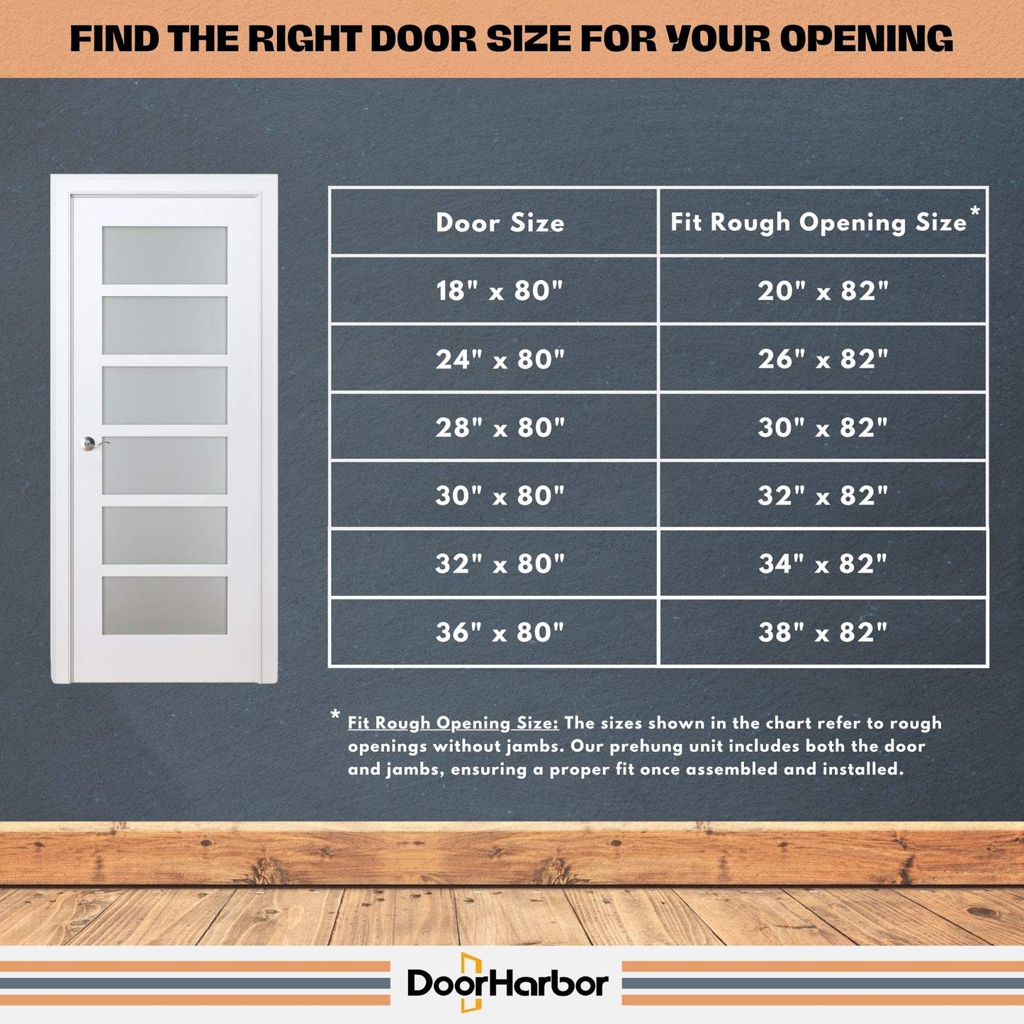 6-Lite Frosted Glass Design Interior Door, White Primed, Solid Core