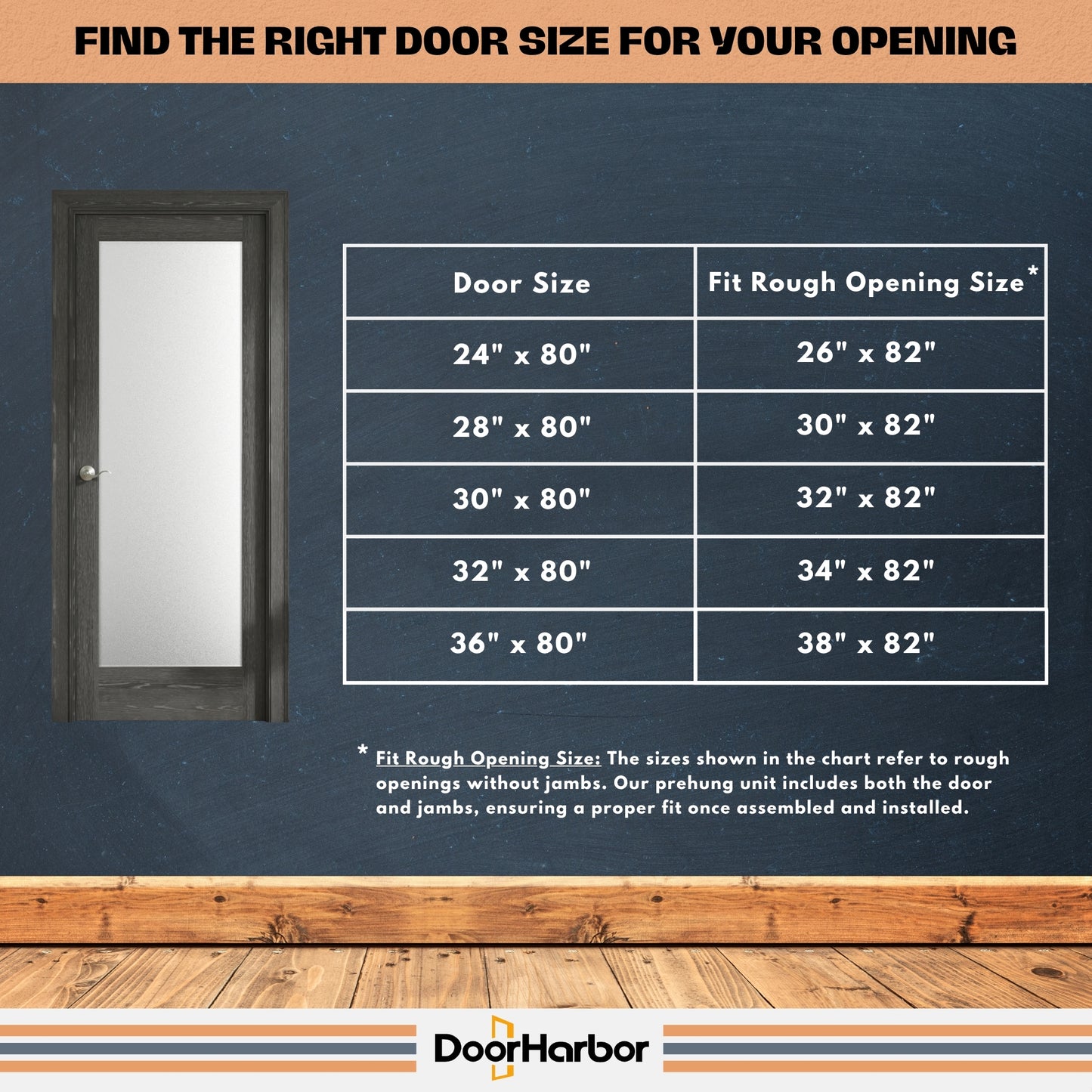 1-Lite Frosted Glass Design Interior Door, Engineered Gray Oak Veneer Finish, Solid Core