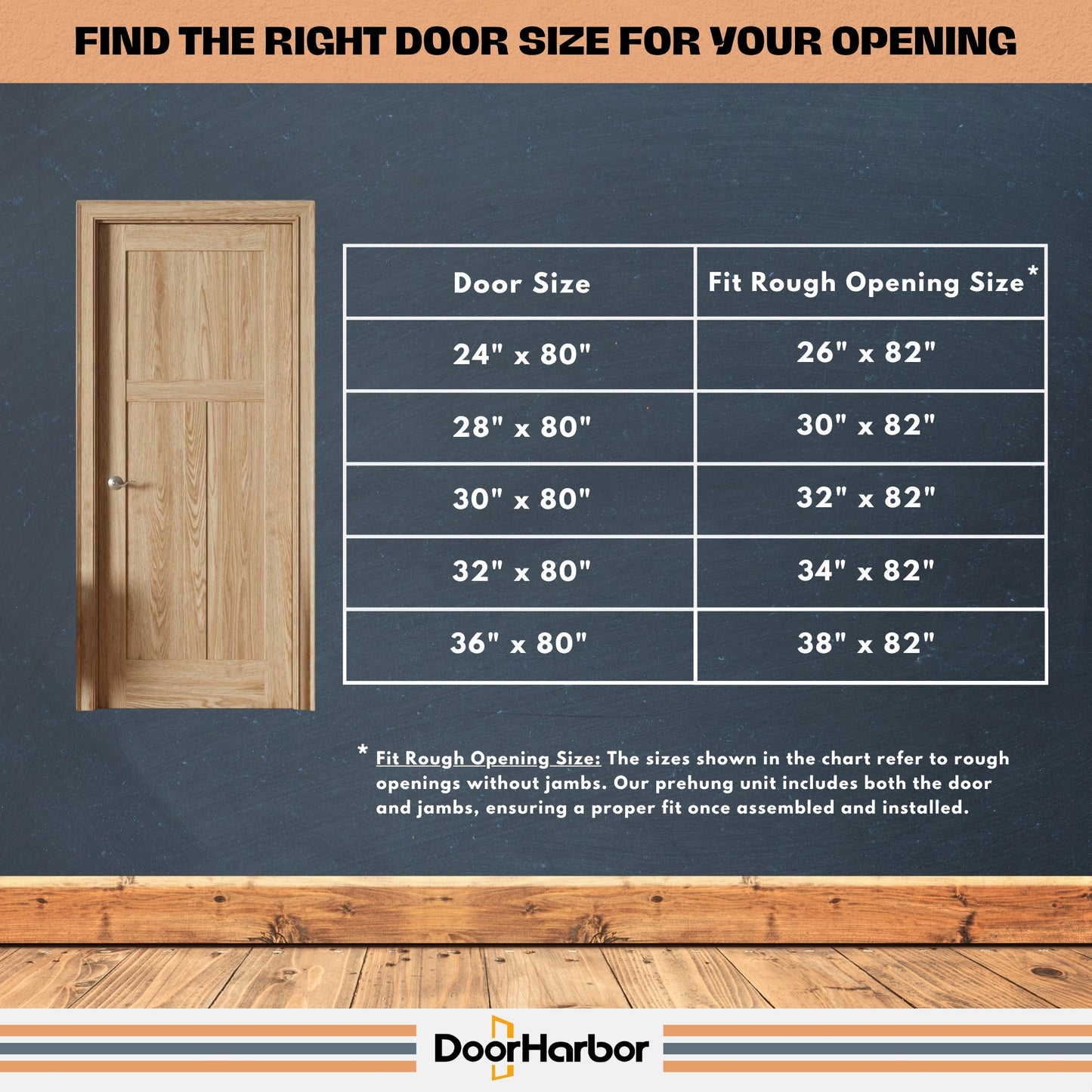 3-Panel Shaker Design Interior Door, Engineered Oak Veneer Finish, Solid Core
