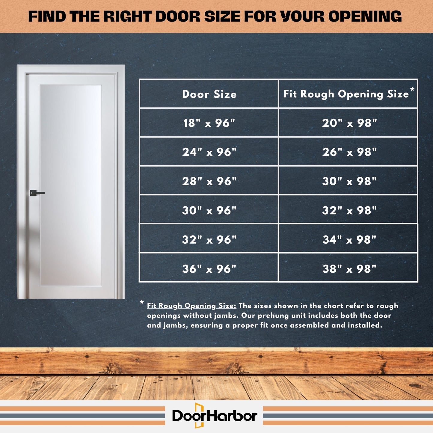 Prehung Interior Door, 1-Lite Frosted Glass Design, White Primed, Solid Core, with Jambs Kit, Black or Satin Nickel Hinges, and Pre-Drilled Lock & Hinge Holes