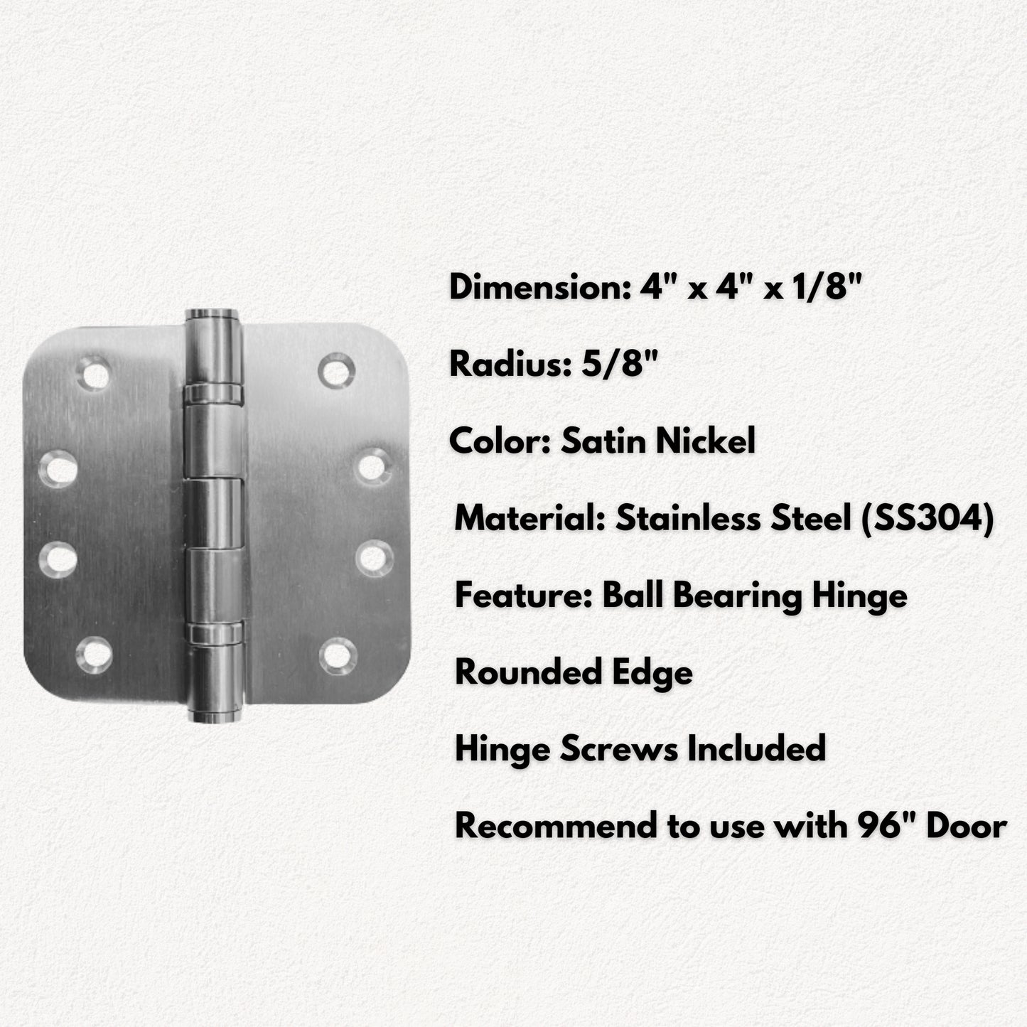 Interior Door Hinges - Satin Nickel